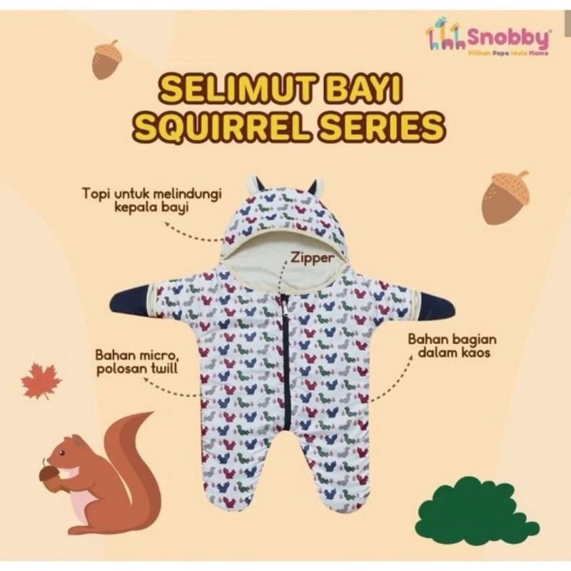 Snobby Sleeping Bag Seri Squirrel TPB5631 - Selimut Bayi