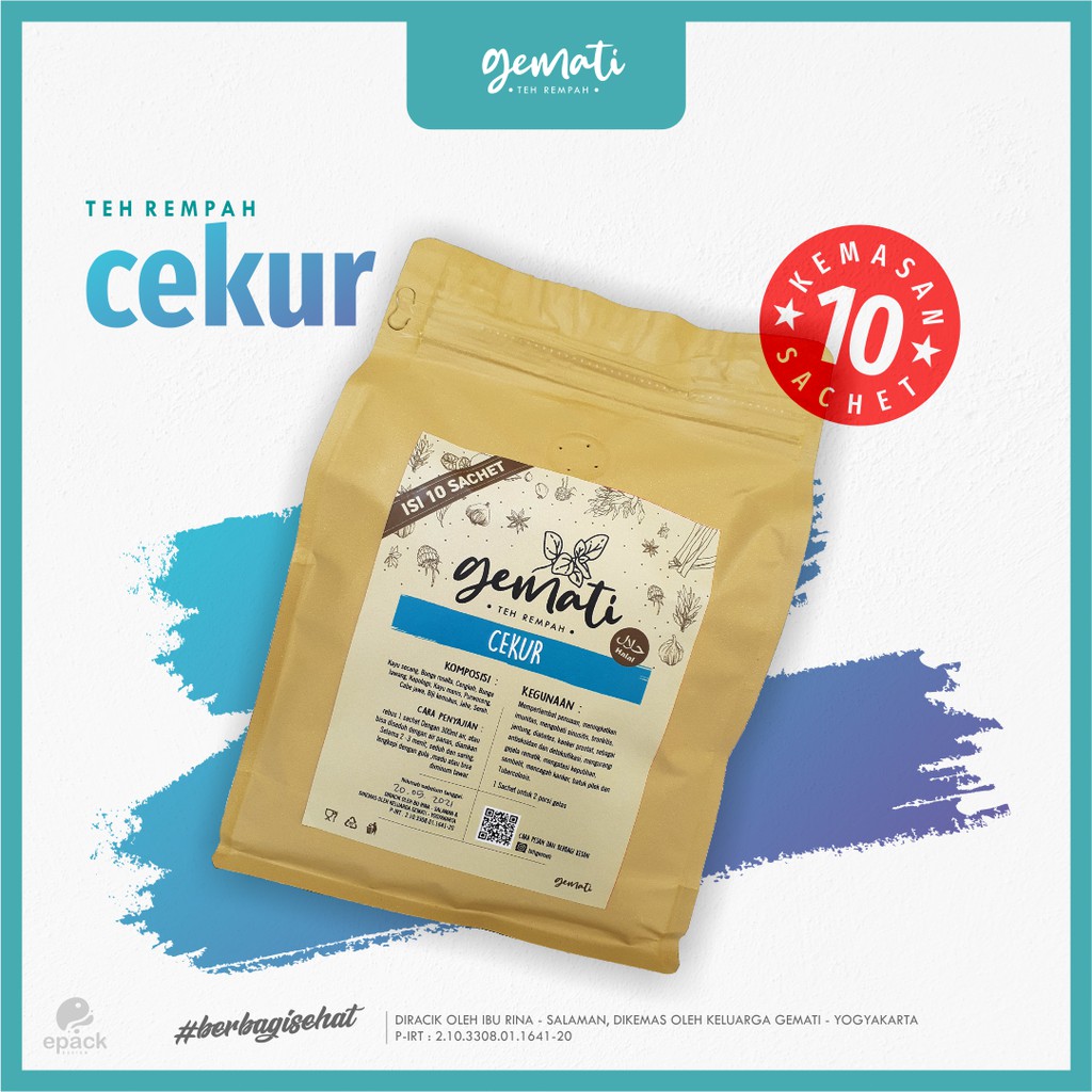 

Teh Stamina - detox / Teh Rempah Minuman kesehatan / GEMATI Cekur - Kemasan Isi 10