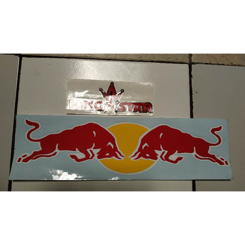 stiker cutting decal redbull helm depan 38cm