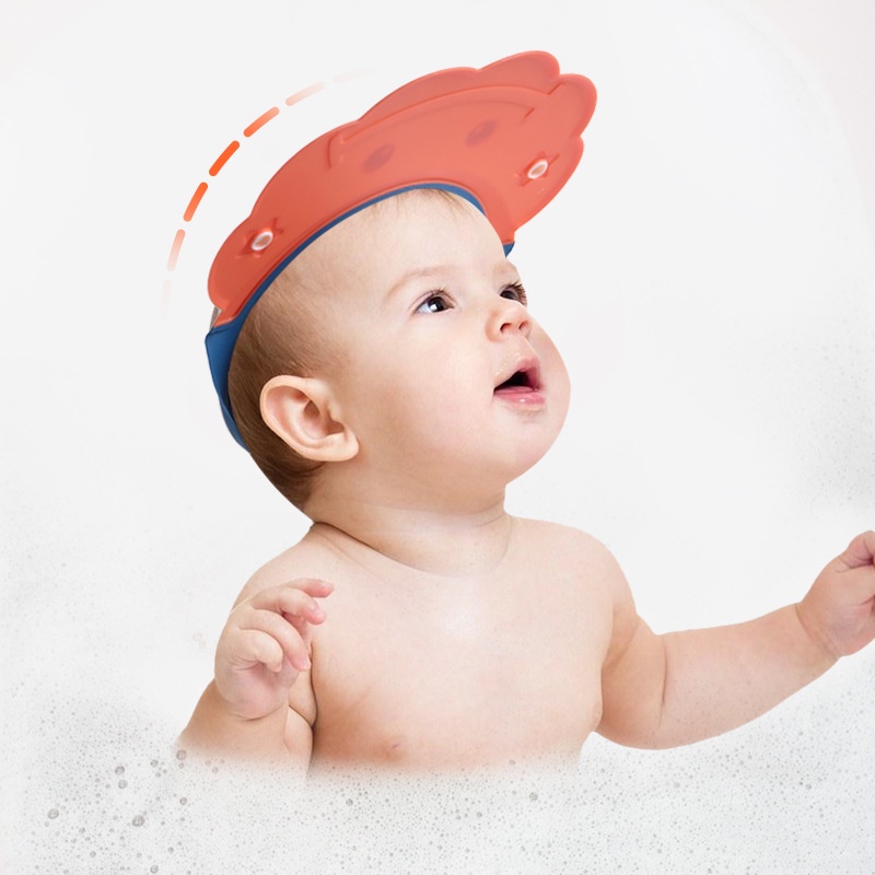 Topi Keramas Anak Bayi Shower Caps Bahan TPE + PP / Topi Mandi Bayi / Topi Pelindung Mata Bayi Saat Keramas Mandi