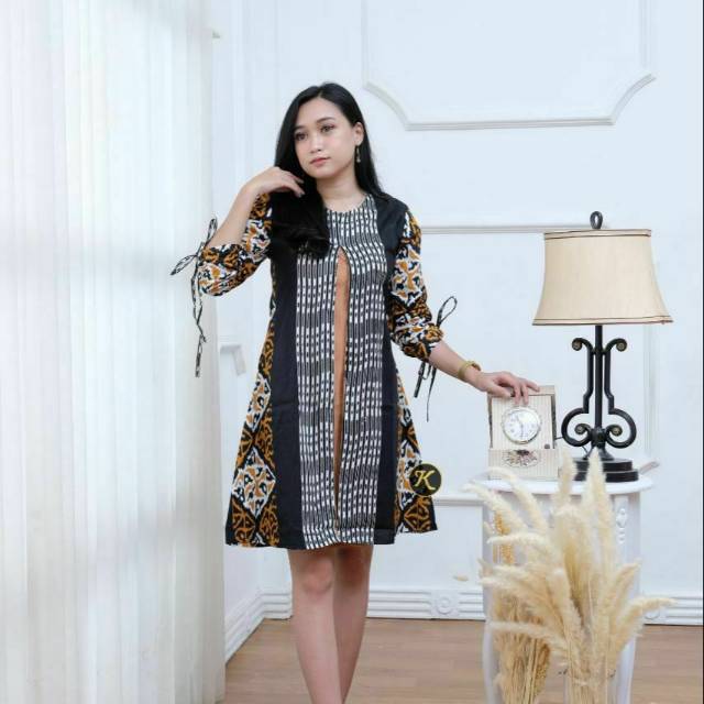 Terlaris SERUT GENES JELITA TUNIC NAVBOR YELBOR WHITBOR CREAMBOR TUNIK BATIK MODERN HRB030 DOLBI DOB