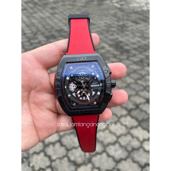 Jam Tangan Expedition EXP 6800 / E6800 Original Hitam Merah Pria