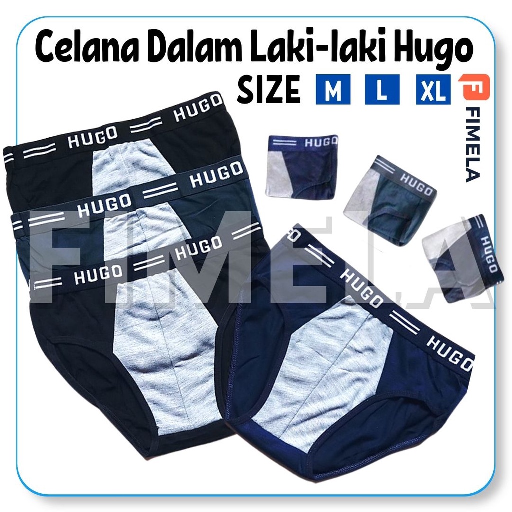Celana Dalam HUGO MILAN Pria Dewasa Bahan Katun- FIMELA ID
