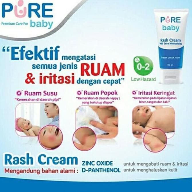 Bpom Pure Bb Rash Cream Baby 50 Gr Krim Anti Ruam Bayi My Mom Shopee Indonesia