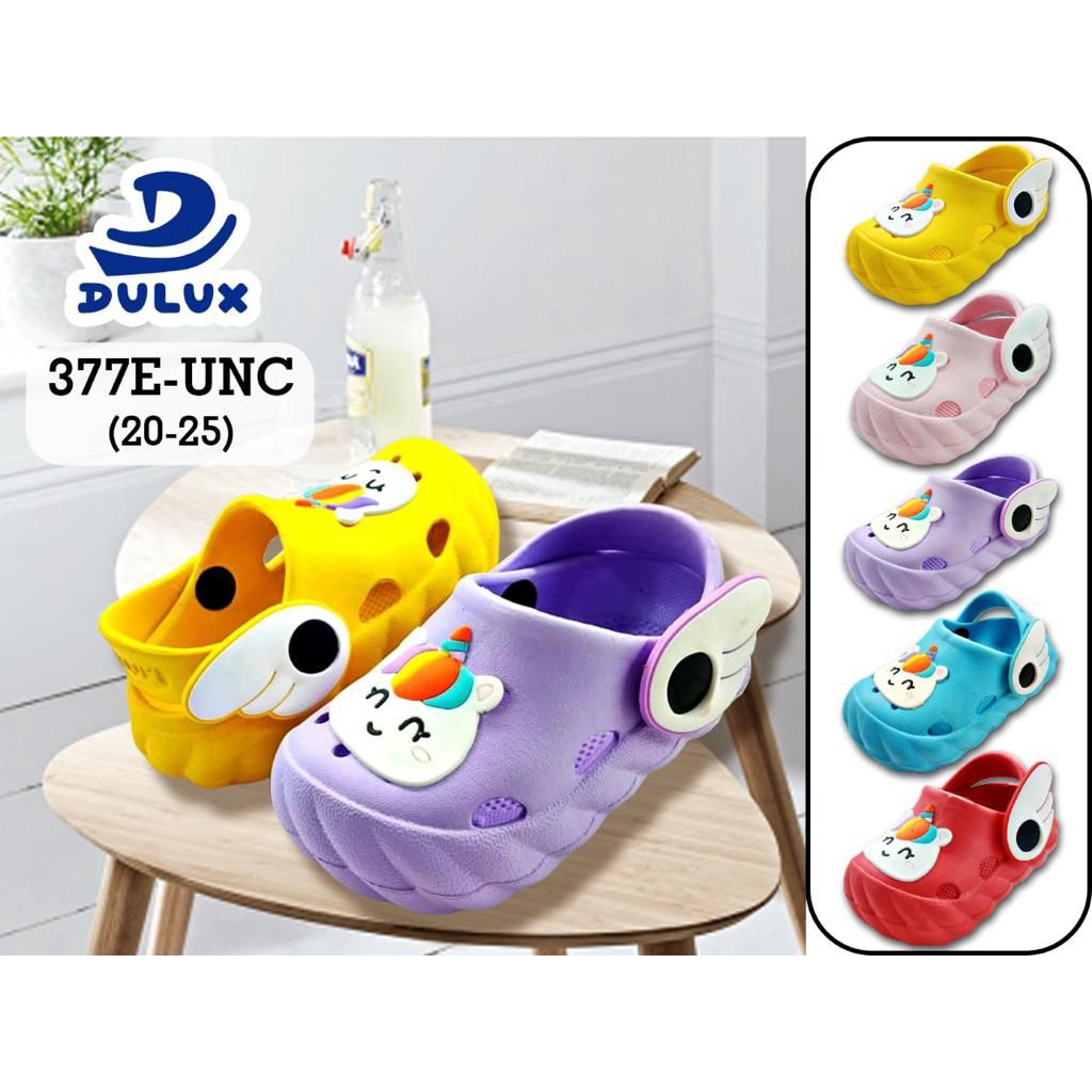 DX-377E-UNC Sandal Baim Anak Perempuan Karakter Unicorn / Sandal Karet Anak Cewek Merek Dulux Ukuran 20-25