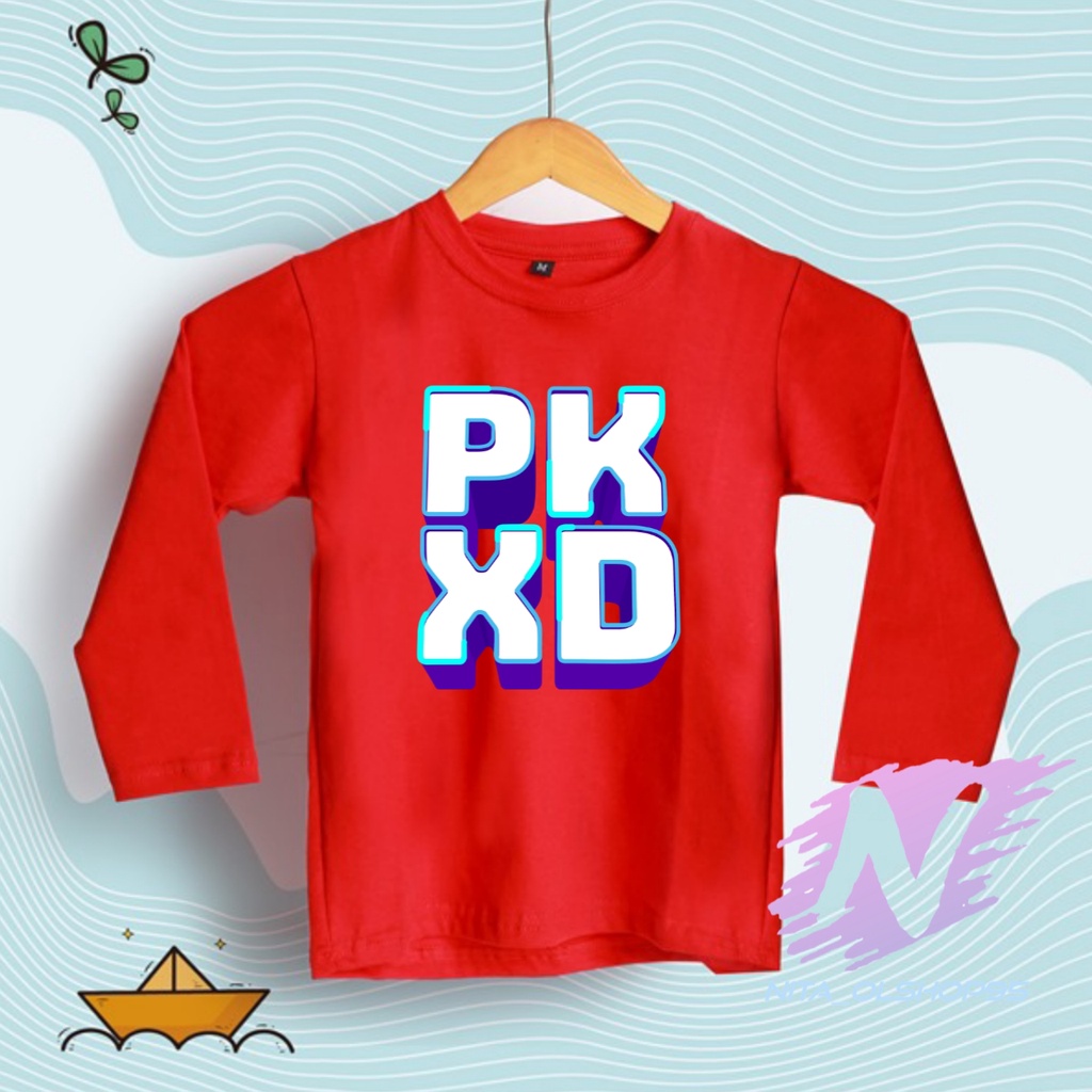 KAOS PK XD LOGO BAJU KAOS ANAK LENGAN PANJANG PKXD