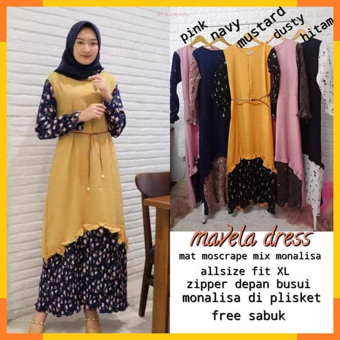 [COD] Gamis Mavela Ns Fc Najibah Gamis Syar'i Asdf Abu Muslim Modis Modern