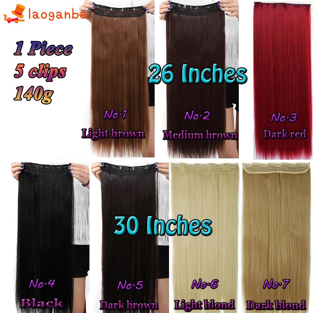 L Hair Extension  Rambut  Palsu Panjang  60cm Model  Klip 