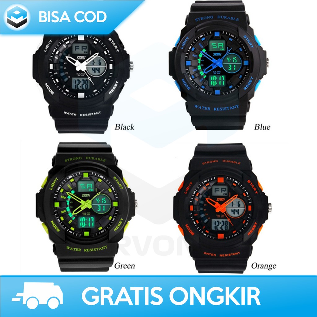 JAM TANGAN COWOK ANTI AIR MURAH ORIGINAL SKMEI AD1061 - JAM TANGAN ANALOG PRIA ANTI AIR BISA COD