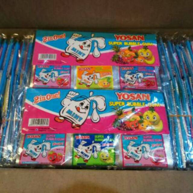 

Permen Karet Yosan Bubble 2in1 Isi 24pcs