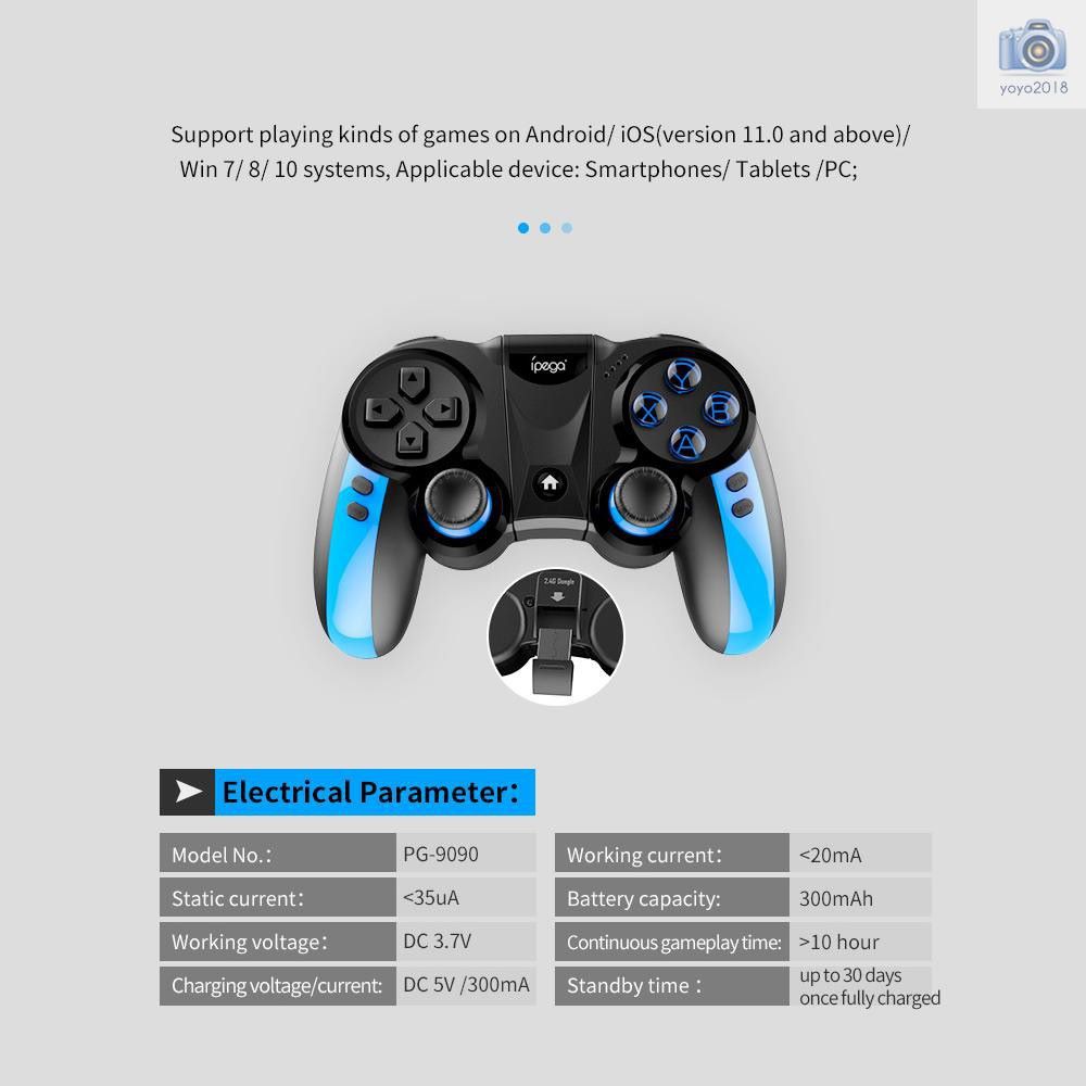 Gamepad wireless controller ipega blue elf pg-9090 - Joystick bluetooth