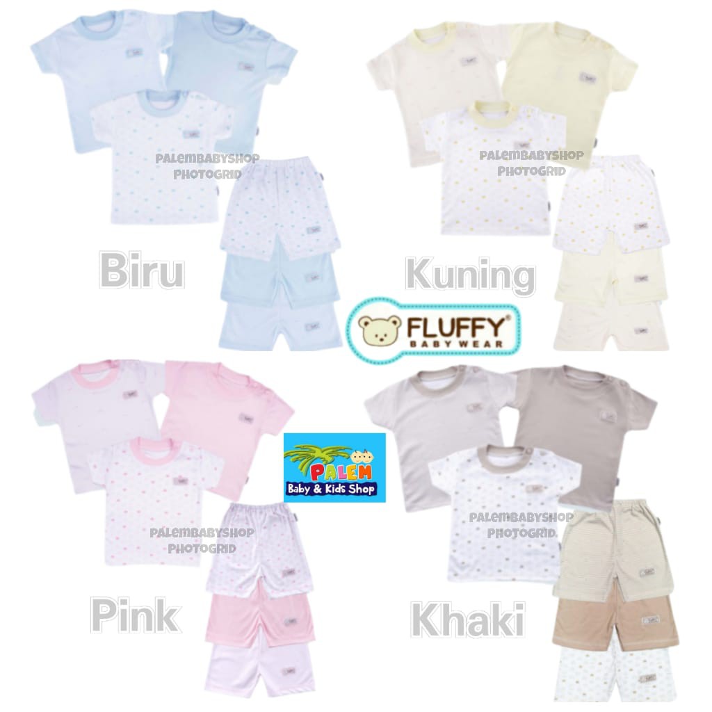 fluffy setelan oblong pendek &amp; celana pendek s m l