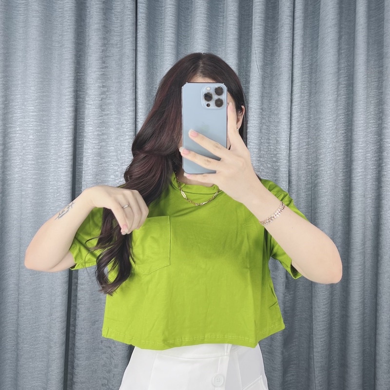 Nora pocket crop | Crop top | Atasan wanita crop