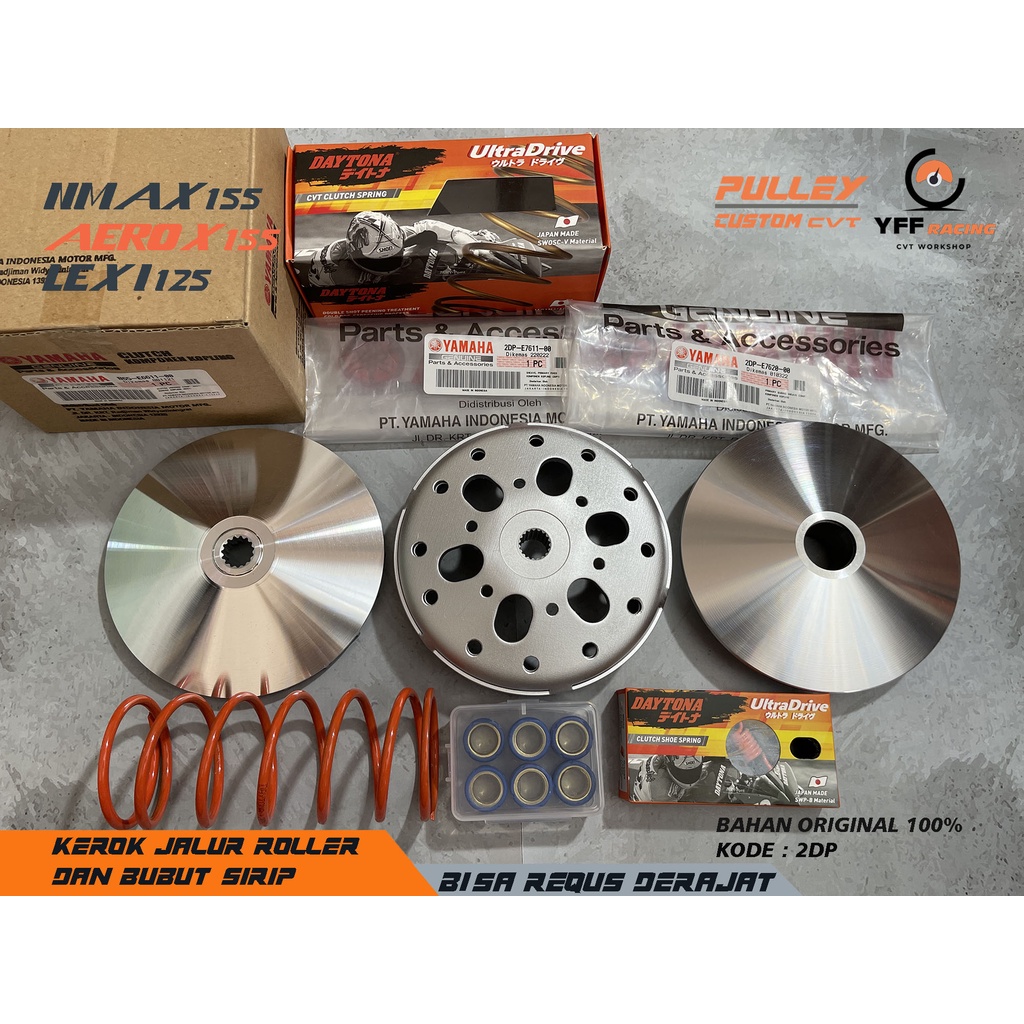 Jual Full Upgrade Pulley Rumah Roller Custom Racing Bubut Racing Roller Racing Nmax Aerox