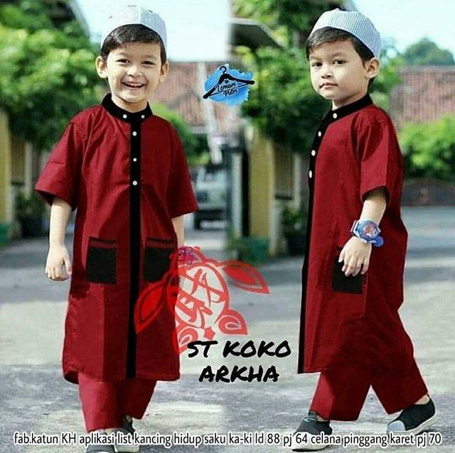 Stelan Koko Arkha - setelan anak - koko anak - baju stelan anak