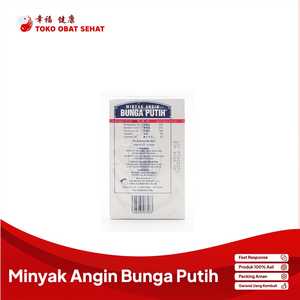 MINYAK ANGIN BUNGA PUTIH 20 ML minyak angin serbaguna manjur