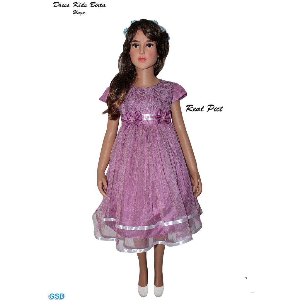 Dress Kids Birta/Gaun Anak Perempuan Fashion Korea/Terusan Dress Anak 3 Thn - 9 Tahun/Baju Murah