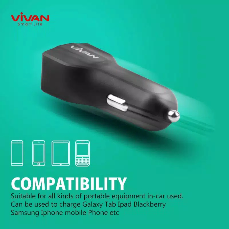 Car Charger Vivan Dual usb CC02s