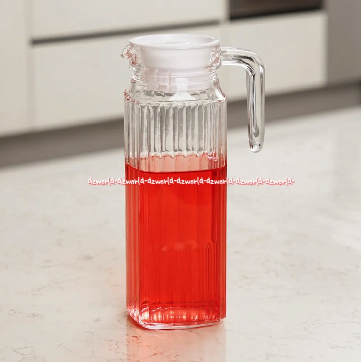 Krishome Jug With Lid 1.7L Teko Minum Glass Kettle Bahan Kaca Transparan Bening Krischef Jugwith Transparant 1.7 Litter Kris Krisbow Krishome