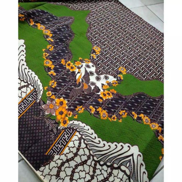 Kain Batik Solo (alusan Limited Stock) Motif 3 Negeri Warna Hijau