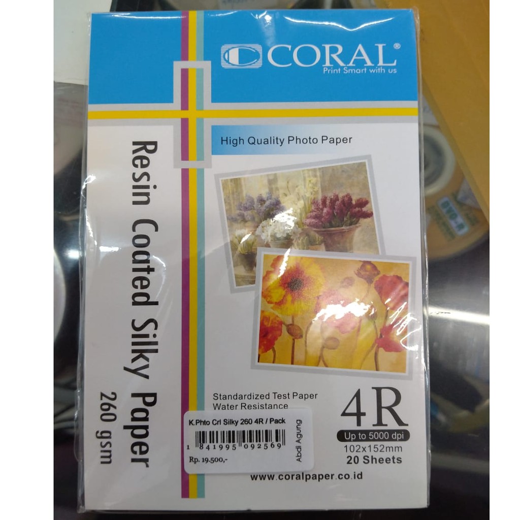 

Kertas Photo Coral Silky 260 Gsm 4R