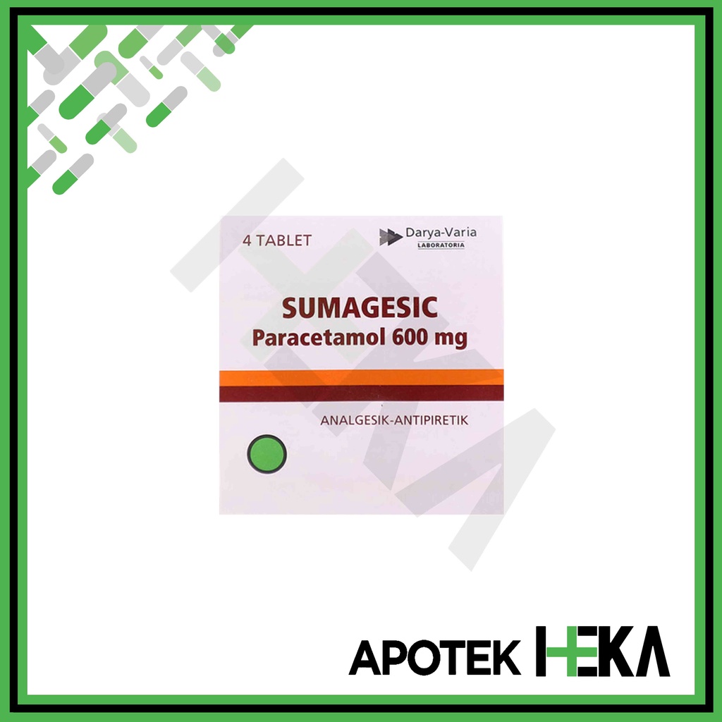 Sumagesic Strip isi 4 Tablet Paracetamol 600 mg - Obat Nyeri (SEMARANG)