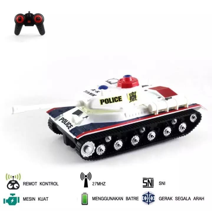 Mainan Mobil Remote Kontrol RC Tank Polisi | RC Tank Tentara H10