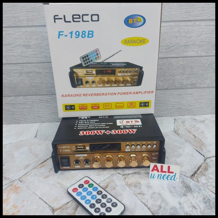 Power Amplifier Fleco Bt-198A - Amplifier Karaoke Bluetooth Fleco