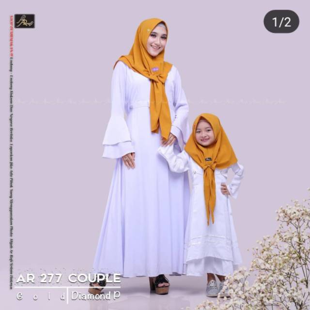 Hijab Arrafi Ar277 couple kids n mom bahan diamond
