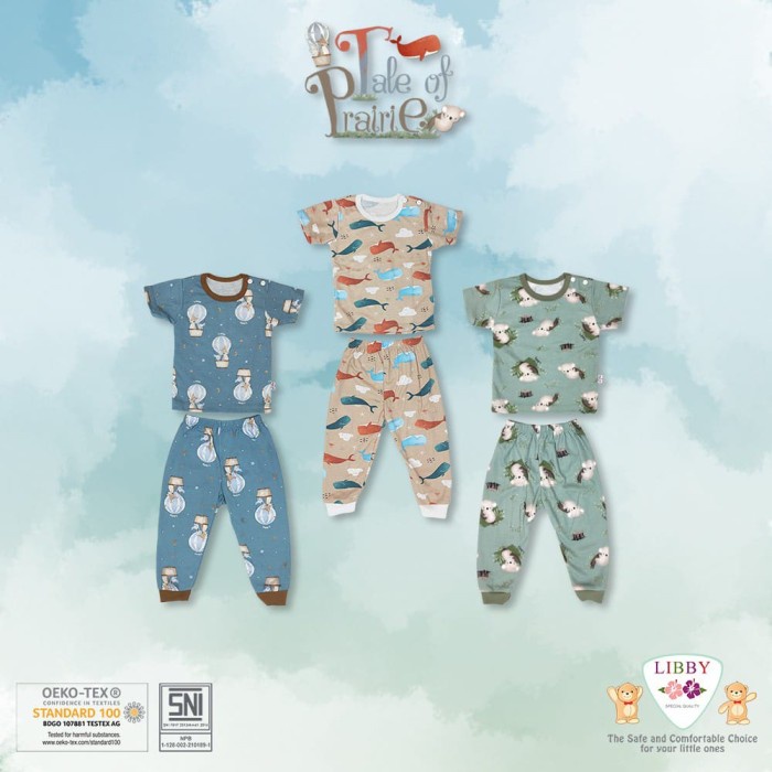 Libby Setelan Oblong Pendek Celana Panjang Summer Games Baby Collection