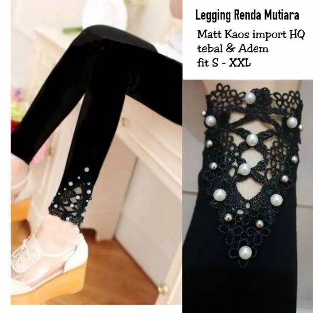 NEW LEGGING IMPORT RENDA MUTIARA 809-02/LEGGING MURAH