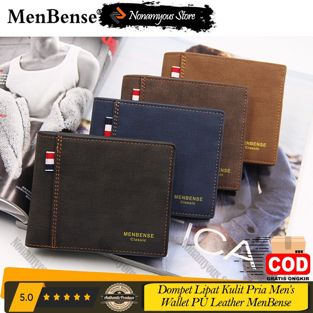 Dompet Lipat Kulit Pria Men’s Wallet PU Leather Import Original MenBense