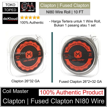 Autentiq CM FUSEDx CLAPTONx and Claptonx NI80x wire | coil koil nikrome 26 32 kawat