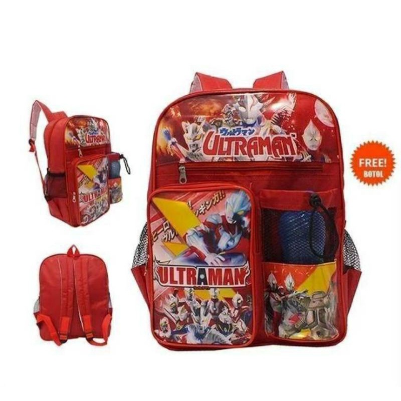 DISTRO Klub New Arrival - Tas Sekolah UNA Backpack Up to - Tas Pria Tas Wanita Daypack SD SMP SMA-Ultraman merah