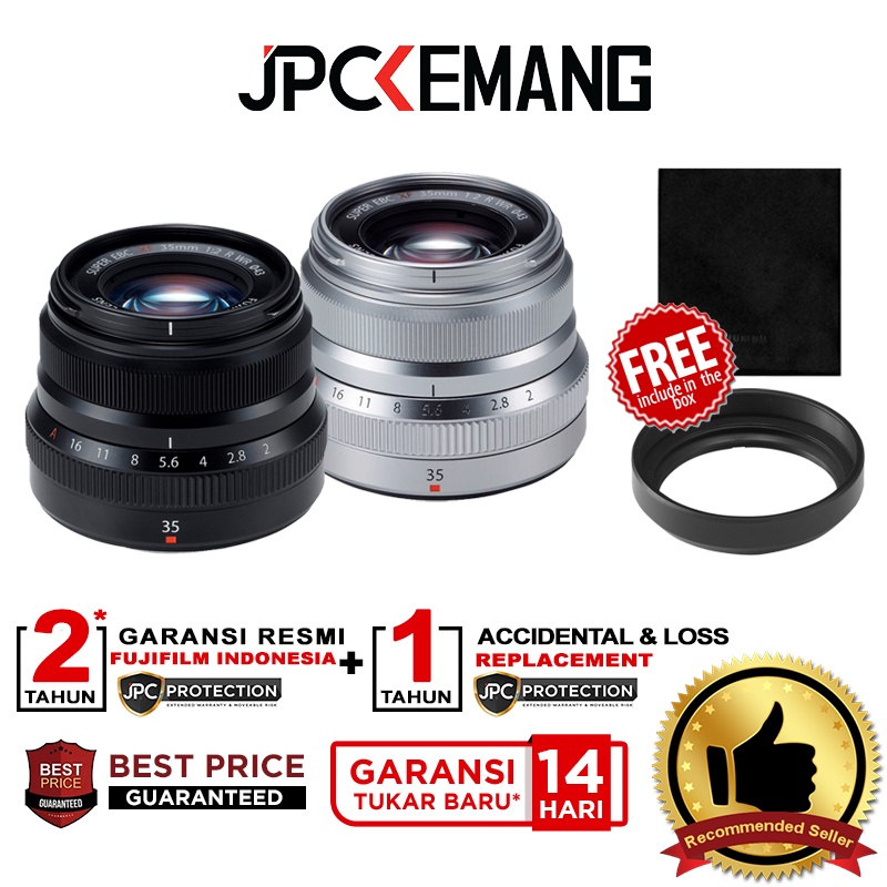 Fujifilm XF 35mm f2 R WR Fuji XF35mm f/2 Fujinon Garansi Resmi