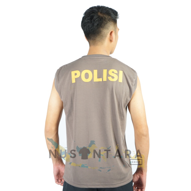 Kaos Dalam Polisi Kaos Singlet Polisi Dalaman Polisi Lekmong  Lekbong Warna Coklat