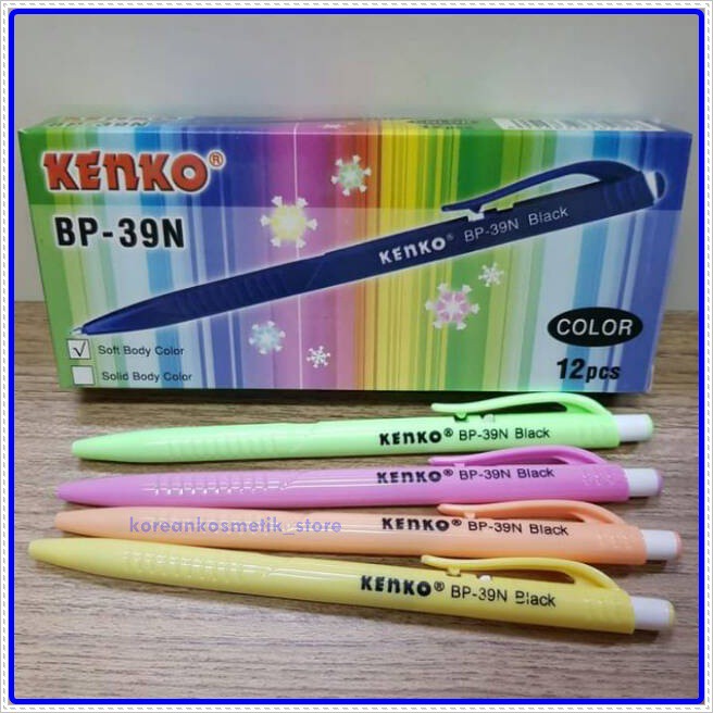 

1 PACK PULPEN / BOLPEN KENKO BP-39N TINTA HITAM ISI 12