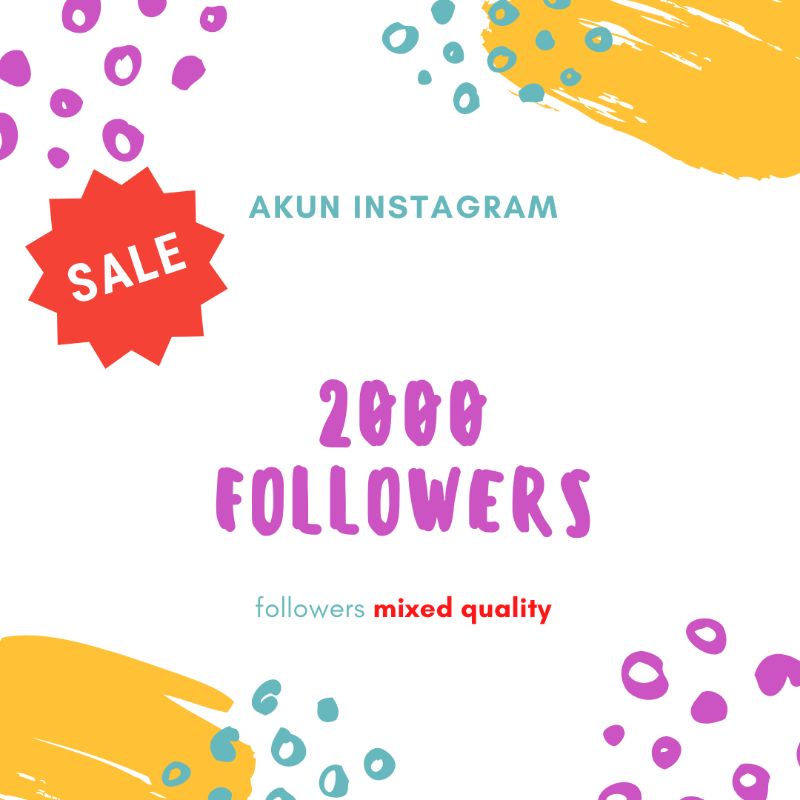 AKUN INSTAGRAM 2000 FOLLOWERS AKTIF