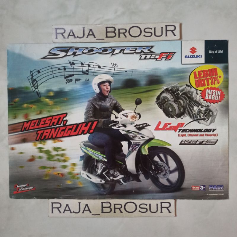 Poster brosur katalog flyer Suzuki Shooter 115R/Shooter 115 FI Injeksi 2013