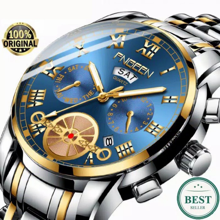 Jam Tangan Pria Fashion Murah Keren COD Terbaru Watch Y5O4 Jam Tangan Pria Fngeen 4001 Steel Luxury 