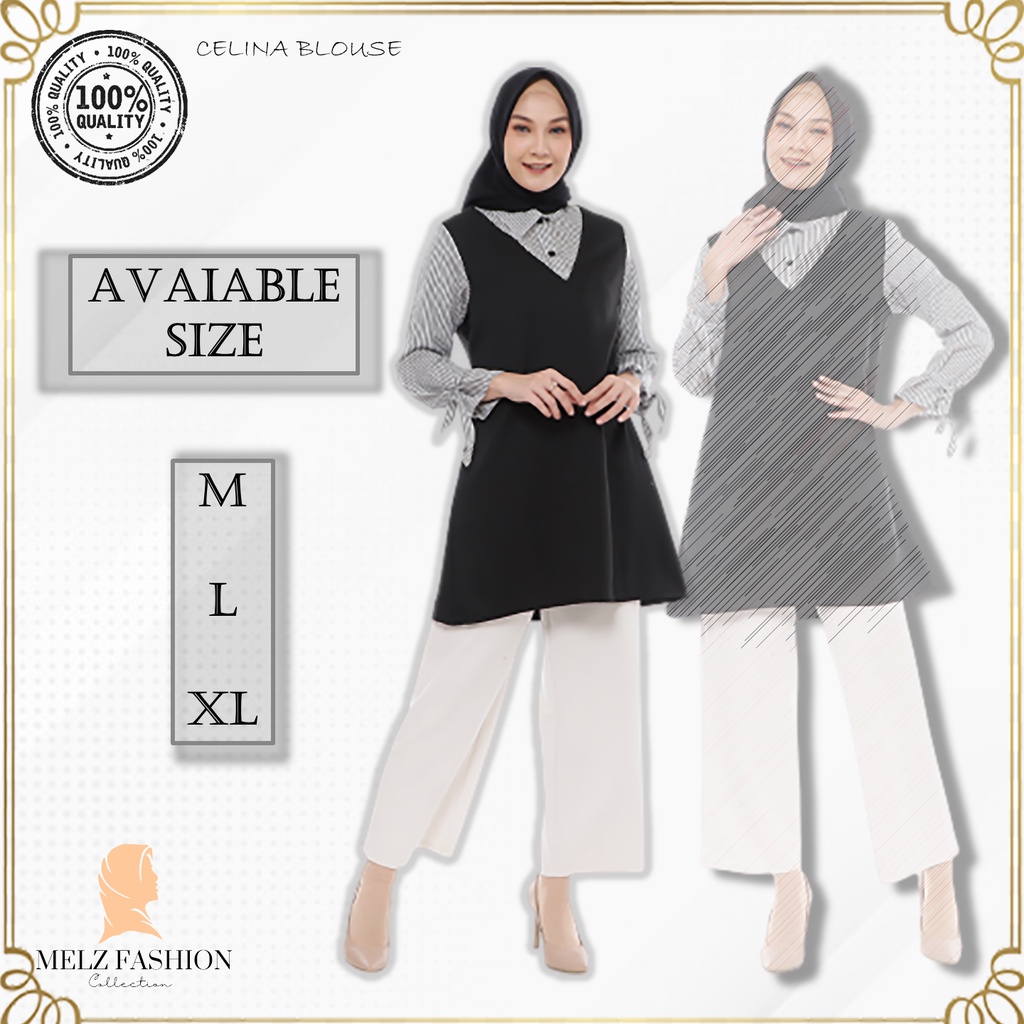 Baju Atasan Wanita Blouse Blus Tunik Terbaru Muslim Simpel Modis Model Kekinian Murah Bahan Katun Pr