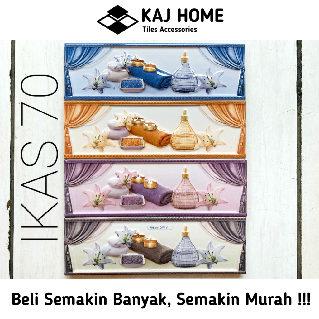 Lis Keramik Dinding Timbul Ukuran 8x25 cm Import 8