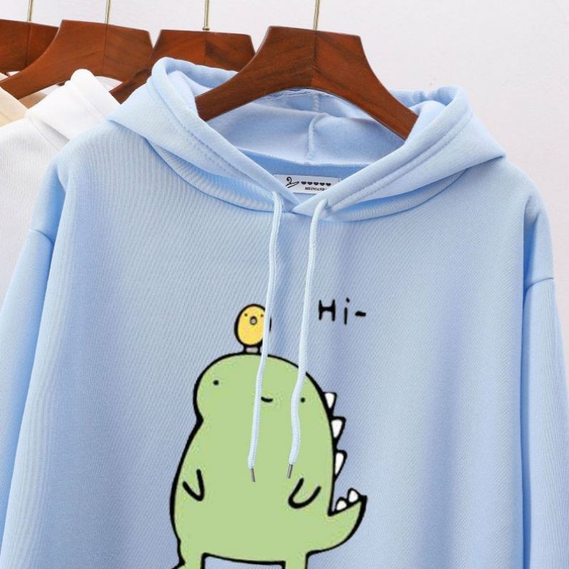 S - XXXXXL(6XL) Hoodie DINOSAUR BIGSIZE Jaket HI Dino OVERSIZE Oblong Sweatshirt Wanita Pria Jumbo Jacket Dinosaurus Hay Dino Cute