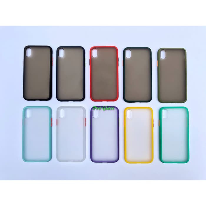 C117 Iphone X / XS / XR / XS MAX Premium Matte Acrylic Silicone Hybrid Case