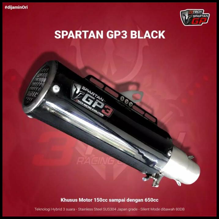 Knalpot Hybrid 3Tech Spartan Gp3 Stainless Full System 150Cc Diskon