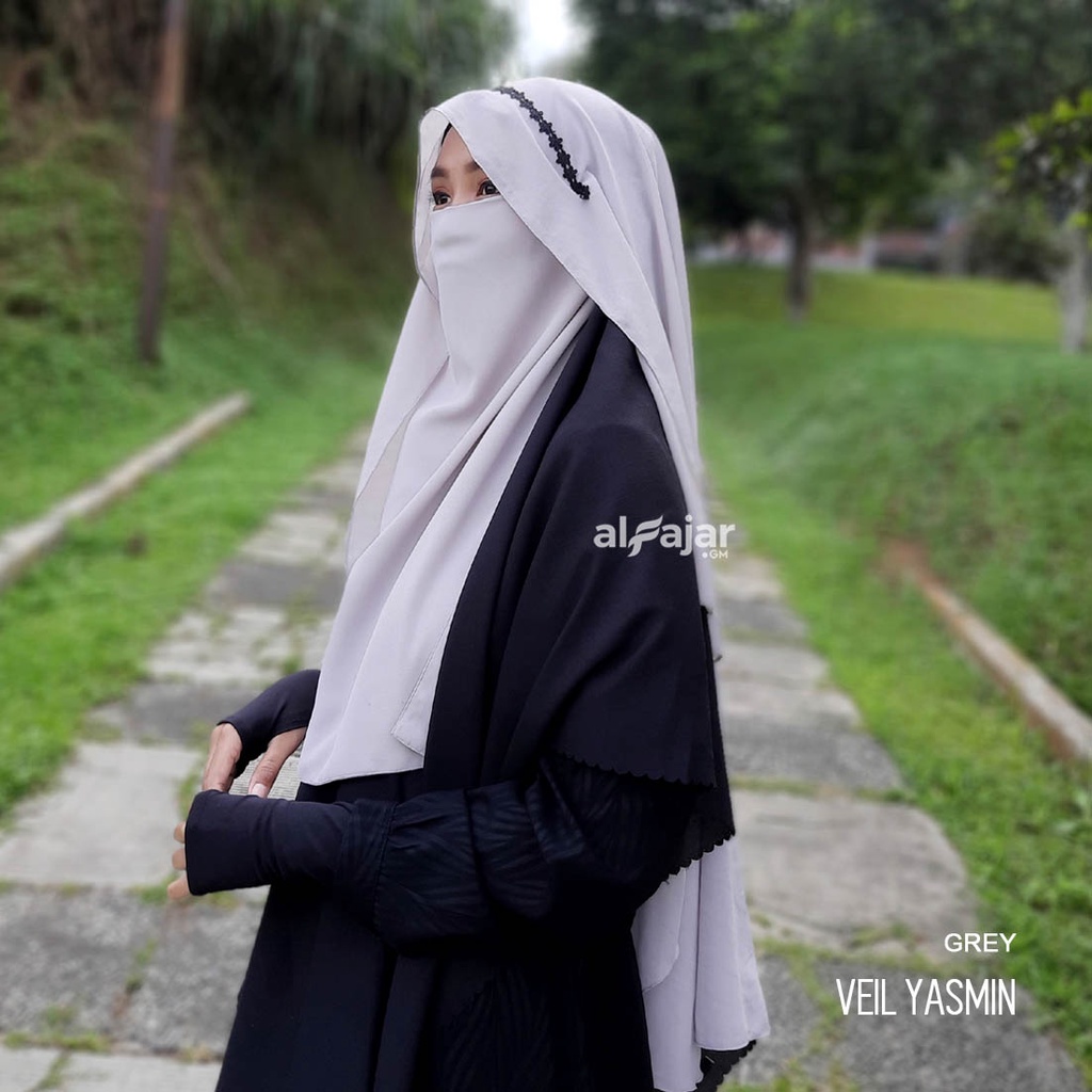 CADAR NIQOB BANDANA Veil Yasmin Dua Layer Sifon Ceruty by Alfajar