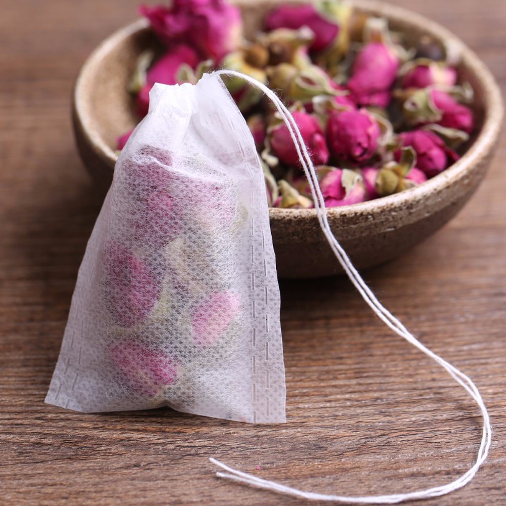 100pcs Kantong Teh Celup Kosong Teabag Herbal || Perlengkapan Dapur Rumah Barang Unik Murah Lucu - T110