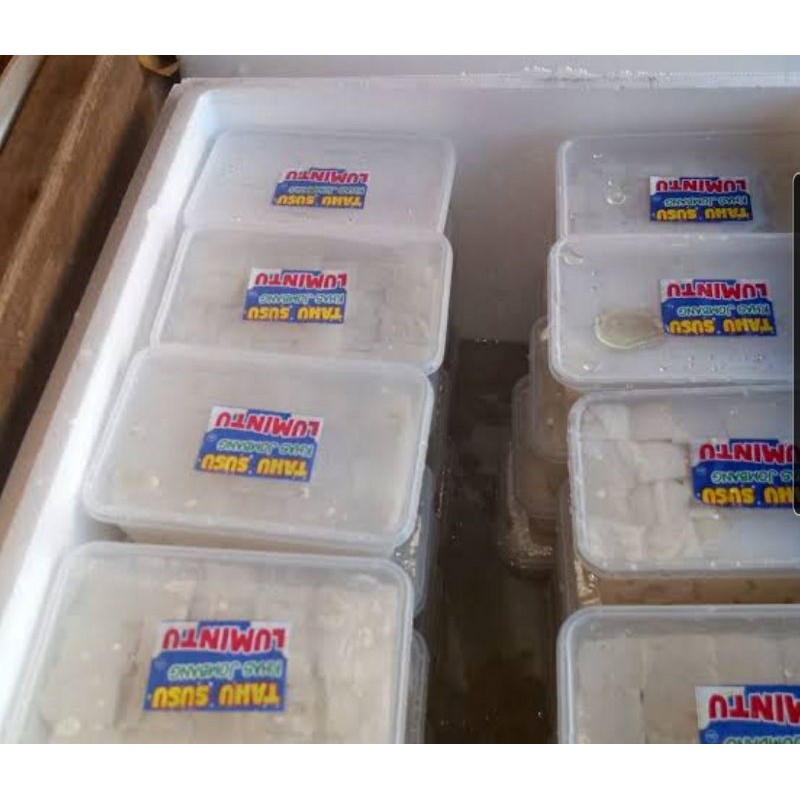 tahu susu khas jombang merk lumintu rasa original