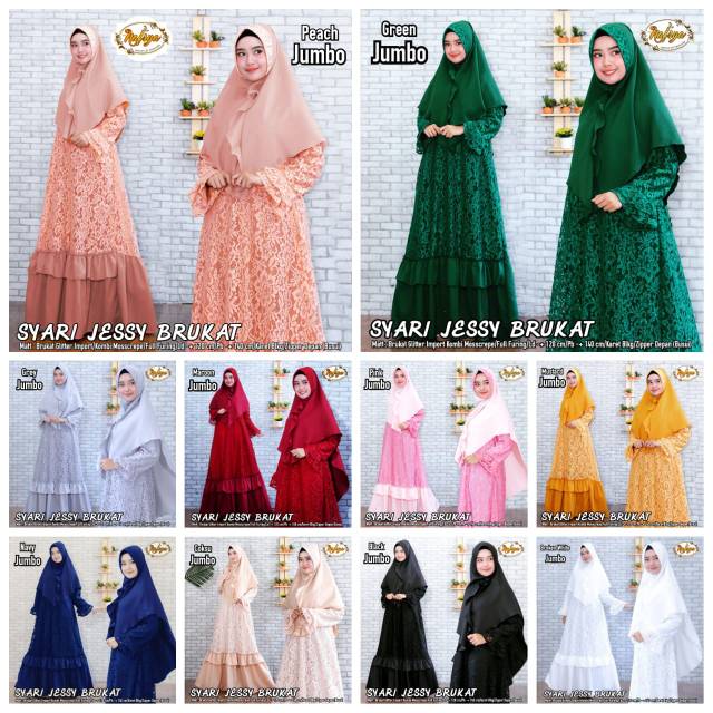 Syar'i jersey brokat jumbo