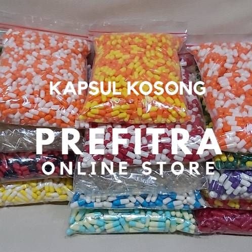 Cangkang / Kapsul Kosong No 0 (Ex Kapsulindo) Sak@1000pcs - Varian 4